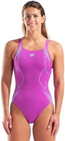 Resim Graphic Swimsuit Swim Pro Back Kadın Pembe Yüzücü Mayo 011182980 