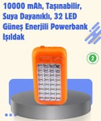 Resim Gold Silver Gs-875 Güneş Enerjili Powerbank Ve 32 Led Işıldak Çok Renkli 
