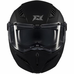 Resim AXXIS Ghostfighter SV Mat Siyah Motosiklet Çene Açılır Kaskı 