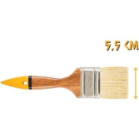 Resim İzmir Fırça Luna Ahşap Saplı Kestirme Boya Fırçası No: 2.5 - 5.5 Cm. 