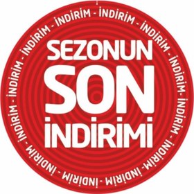 Resim cicigünler Sezonun Son Indirimi Yazılı Mağaza Dönkartı Kırmızı Renk Çift Yön Baskılı 