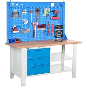 Resim starçelik Atölye Çalışma Tezgahı (1600x720x830-930/1844mm) 