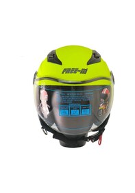 Resim Motoanl Motosiklet Ve Bisiklet Ce Abs Material Yarım Camlı Açık Çocuk Motor Kaskı Mat Yeşil 
