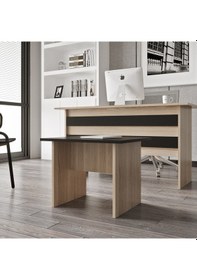 Resim Robinhome Verona B Ofis Sehpası Meşe Siyah 