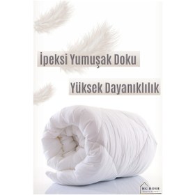 Resim Tek Kişilik Pamuklu Microfiber Yorgan Beyaz 