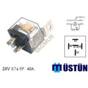 Resim Genel Markalar RÖLE MINI UNIVERSAL 5 FİŞLİ LEDLİ 24V 40A 