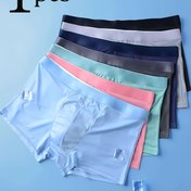 Resim 1/3 Paket Rastgele Erkek Düz Renk Boxer Külot, Günlük Kullanım veya Dışarı Çıkışlar İçin Rahat ve Konforlu 