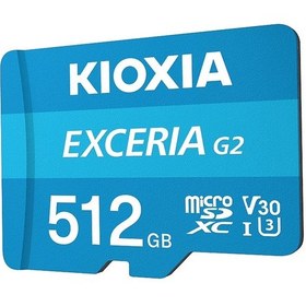 Resim Kioxia Fla 512 GB Exceria Microsd Uhs1 R100 Hafıza Kartı Mavi 