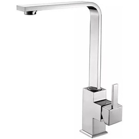 Resim Venita Yüksek Ağır Gövde Kare Mutfak Eviye Bataryası 