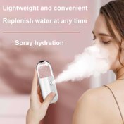 Resim Taşınabilir yüz nemlendirme cihazı, el tipi nano sprey cihaz, USB şarjlı, kompakt tasarım 30ml, ev, seyahat ve ofis kullanımı için uygun, günlük makyaj, Light Beige bakım/nemlendirme 