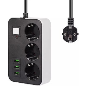 Resim 3 Usb’li 3’lü 1.8 M Akım Korumalı Priz (4887) 
