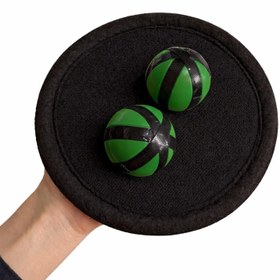 Resim Siyah Cırt Cırt Tut Oyunu Seti 2 Raket 2 Top Velcro Catch Ball Yakalama Oyunu Çocuk El Göz Koordinasyon Oyuncağı Bahçe Park Plaj Eğlence Spor Aktivite 