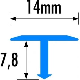 Resim Tekprofil Düz Geçiş Profili Boy:2.7m 