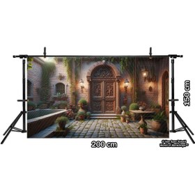 Resim Venspor Rustik Avlu Arkaplan 200x150cm Fon Duvar Örtüsü 