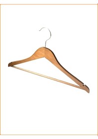 Resim Cilalı Ahşap Elbise Askısı 44 CM 24'lü Ahşap 