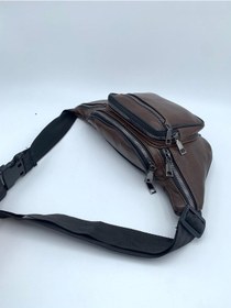 Resim Nahitatyana Unisex Kahve Çok Cepli Hakiki Deri Freebag Bel Çantas Kahve - Kahve 