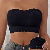 Resim Şık Askısız Push-Up Bandeau Sütyen - Çıkarılabilir Pedli, Telsiz ve Tel Yok 