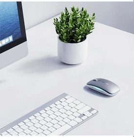 Resim İnphic M5 Kablosuz Fare Şarj Edilebilir Sessiz Kullanım 2.4g Işıklı Usb Mouse- 5775 