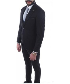 Resim Jan Carlucci Slimfit Yelekli Drop 6 Takım (513704084) Siyah 