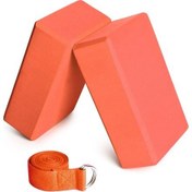 Resim Fortunelane 2 Adet Eva Blok Ve 1 Yoga Kemer - Denge Ve Esneklik İçin İdeal 