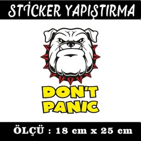 Resim Bulldog Panik Yapma Köepk Sticker Etiket Seti 