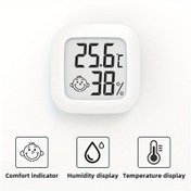 Resim Akıllı Gülümseme Mini LCD Dijital Termometre: Oda Sıcaklığını ve Nemini Kolay Okumalarla Doğru Bir Şekilde İzleyin! 