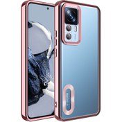 Resim m.tk moveteck Xiaom Mi 12t Pro Kılıf Kamera Lens Korumalı Parlak Renkli Kenar Logosu Açık Derin Mor 