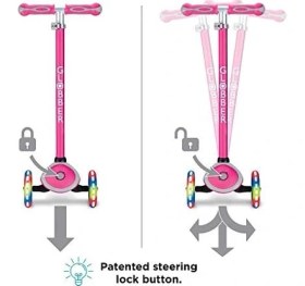 Resim Daisy Home Globber Çocuk Primo Plus Işık - Tekerlekler Scooter 