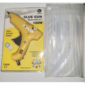 Resim Sıcak Kalın Mum Silikon Tabancası 100 Watt Anahtarlı 1 Kg Mumla Beyaz 