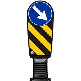 Resim İleri Trafik Esnek Refuj Başı Dubası 300 X 1000 Mm (SAĞDAN-SOLDAN GİDİNİZ) 