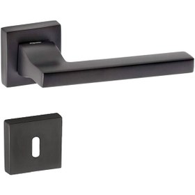 Resim Doğanlar Turkuaz Antrasit Rozetli Kapı Kolu Takım-oda Kol 