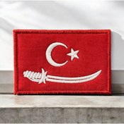 Resim Ex Patch Açe Sultanlığı Bayrağı Peçi Nakış Patch Arma 8 X 5 Cm 