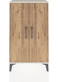 Resim Arges Komodin 2 Raflı 2 Kapaklı 60x30x106 Aytaşı-çam Aytaşı 