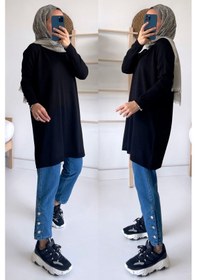Resim Kahijab Basic Merserize Tunik - Siyah 