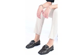 Resim Bestello Bağcıksız Tokalı Tpu Taban Hakiki Deri Loafer 332-25050 Kadın Ayakkabı 