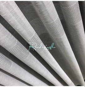 Resim Tül Perde Bantlı Keten 2 Dar 1 Geniş Bant Foldet Çok Renkli 