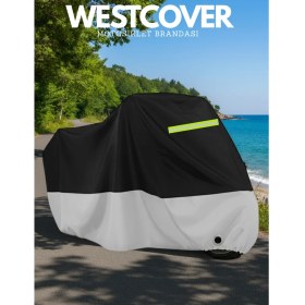 Resim WestCover Bmw R 18 Classic (Gri-Siyah Reflektörlü) Motosiklet Brandası 4 Mevsim Koruma Örtüsü 