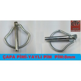 Resim Traktör Pat Pat Çapa Makinesi Pimi-Yaylı Pim 6Mm-8Mm 
