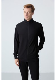 Resim Tommy Life Siyah Pamuklu Kalın Yumuşak Dokulu Comfort Fit Basic Erkek Eşofman Takım - 85260 Siyah 
