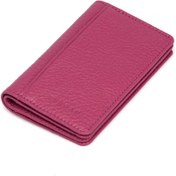 Resim Fuşya Deri Unisex Kredi Kartlık - S1KK00001601-C42 