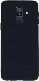 Resim GPACK Samsung Galaxy A6 Plus 2018 ile uyumlu Kılıf Premier Silikon Mat Kapak, Siyah 