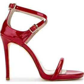 Resim Tamer Tanca Kadın Vegan Kırmızı Rugan Topuklu Ayakkabı 828 8505 Bn Ayk Y25 Kırmızı Rgn Kırmızı 