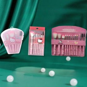 Resim Takım 5'li/7'li/12'li Hello Kitty Makyaj Fırçası Seti - Sevimli Pembe, Hipoalerjenik Sentetik Kıllar, Allık, Kaş, Dudak ve Göz Farı için, Saklama Kutusu Dahil - Mükemmel Hediye, Allık Uygulama Fırçası,Seyahat Fırça Kılıfı,Kawaii Tasarım,Hipoalerjenik Sentetik Lifler,Hassas Uçlu Fırçalar 