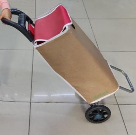 Resim Sağlam ve Dayanıklı Türk Malı Standart Pazar Arabası Rahat Alışveriş için Çift Tekerlekli El Arabası 