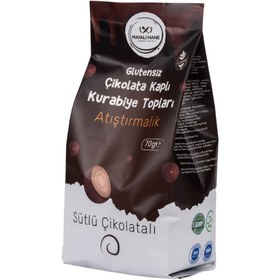 Resim MAYALI HANE Glutensiz Çikolata Kaplı Kurabiye Topları 70g 