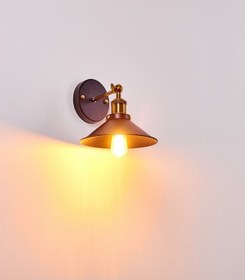Resim RİOLİGHT RETRO TEKLİ METAL SARKIT DUVAR APLİK ŞAPKA ÇAPI: 22CM Siyah 
