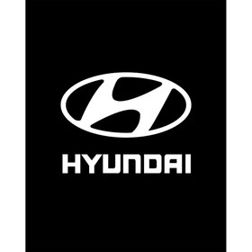 Resim Hyundai White Logo Büyük Sırt Patch Yama - Siyah 