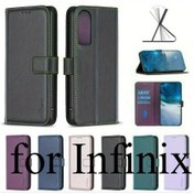 Resim Cloud011 Infınıx Hot 50 4g İçin Derin Mor Cüzdan Kapaklı Çift Kart Yuvası Flip Kılıf Koyu Mor Uyumlu Model 