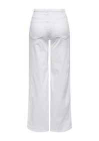Resim Only Kadın Yüksek Bel Wide Leg Crop Jean Pantolon - Madison Blush Beyaz 