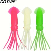 Resim 1 Adet Luminous Squid Soft Lure, 3D Gözler Ve Tentaküllerle Parlayan Yapay Balıkçılık Yemi, Tuna Marlin Dolphin Bass Için Luminous Soft Silikon Trolling Balıkçılık Yemi 